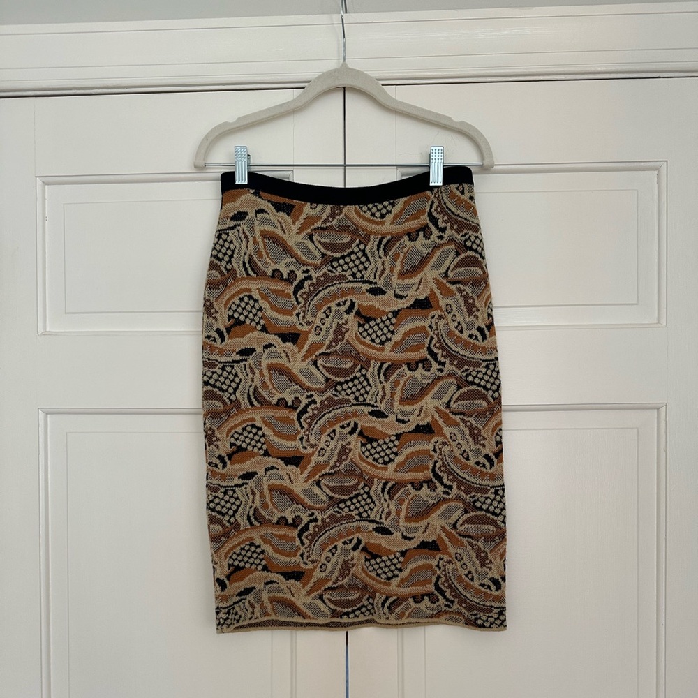 Anthropologie Sparrow pencil knit skirt perfect fall design sz XS pumpkin spice - Picture 3 of 3